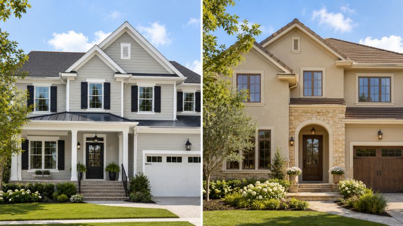 Edgecomb Gray vs Accessible Beige exterior comparison