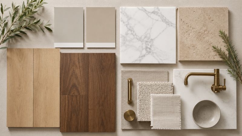 Flooring options for Edgecomb Gray and Accessible Beige