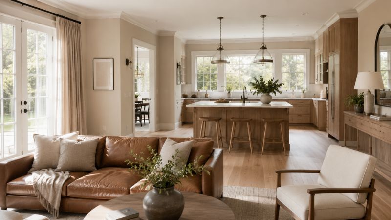 Sherwin Williams Accessible Beige living room