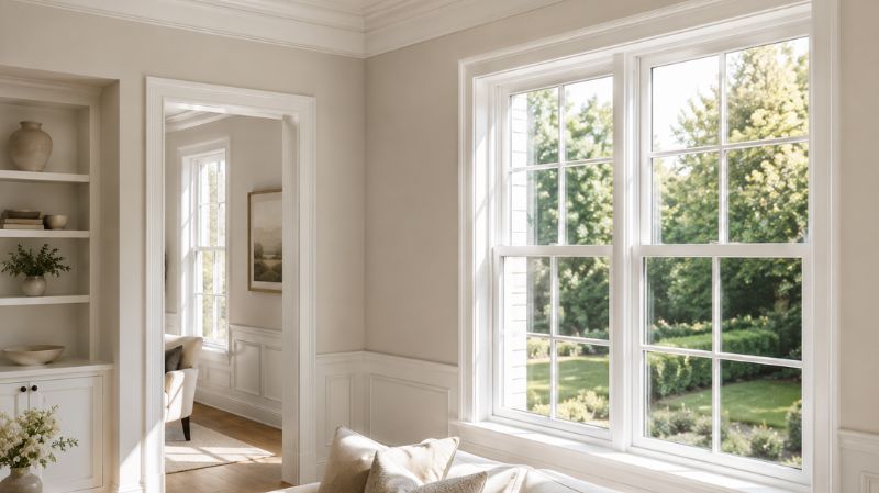 Pure White trim on windows and molding