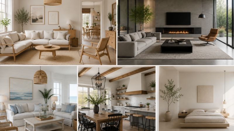 Different interior decorating styles in modern homes