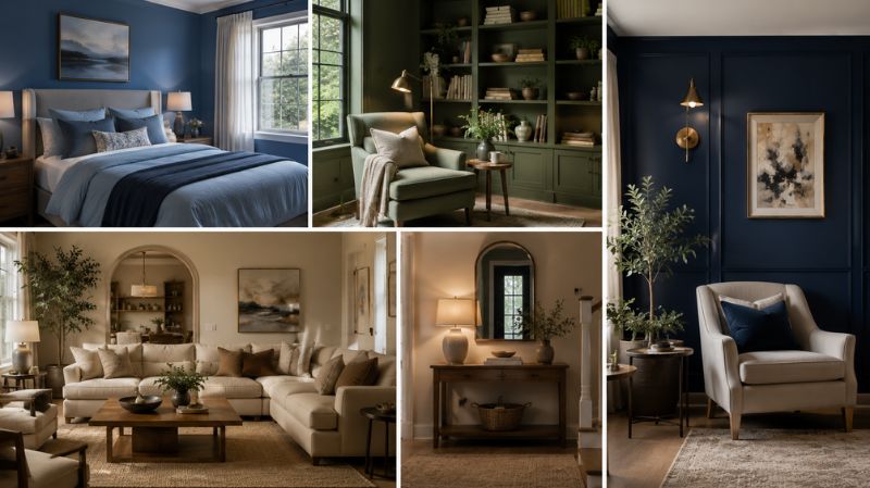 Interior room showing how paint colors influence mood and atmosphere