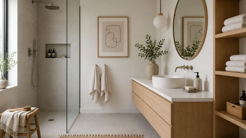 Minimalist bathroom decorating ideas.