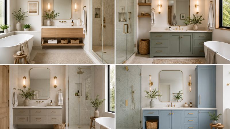 Popular bathroom paint colors.
