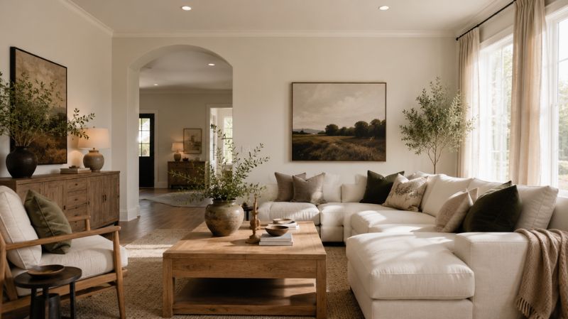 Interior room showcasing beautiful wall paint colors and coordinated décor