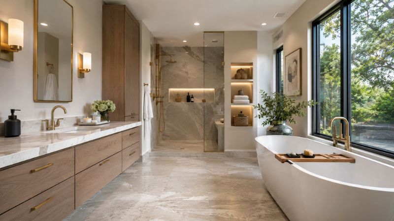 Luxury bathroom renovation increasing home value