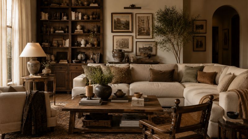 Living room decorated with personal collections