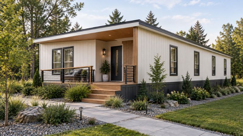 White gray and black mobile home skirting color combinations