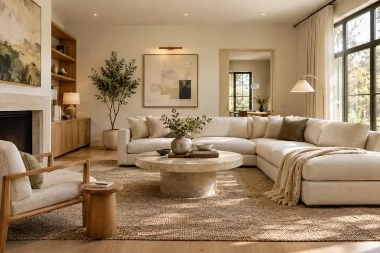 AI room design visualization of a modern living room